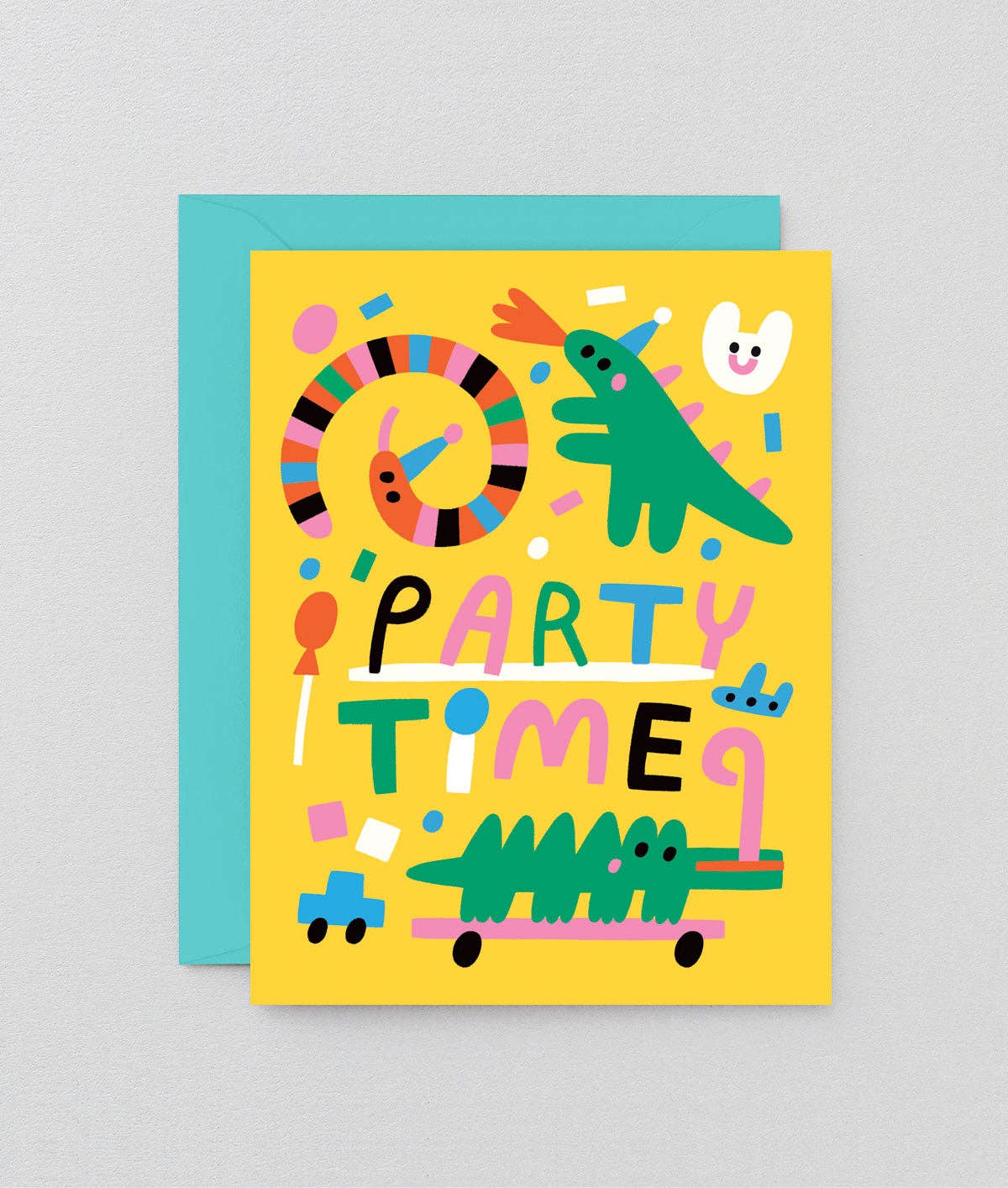 Party Time Animals Kids Birthday Greetings Card