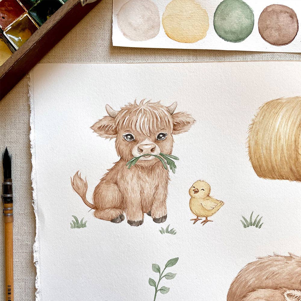 Highland Cows Organic Snuggle Shortie