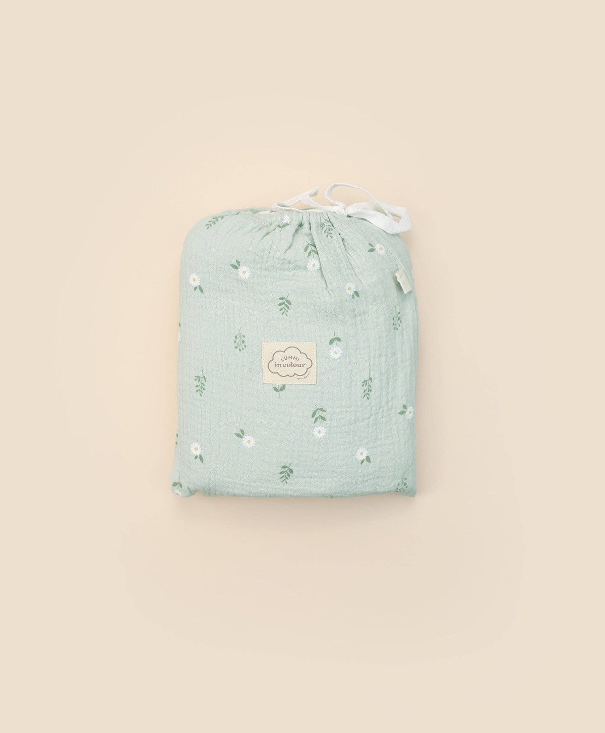 Organic Cotton Muslin Swaddle Wrap - Daisy Green