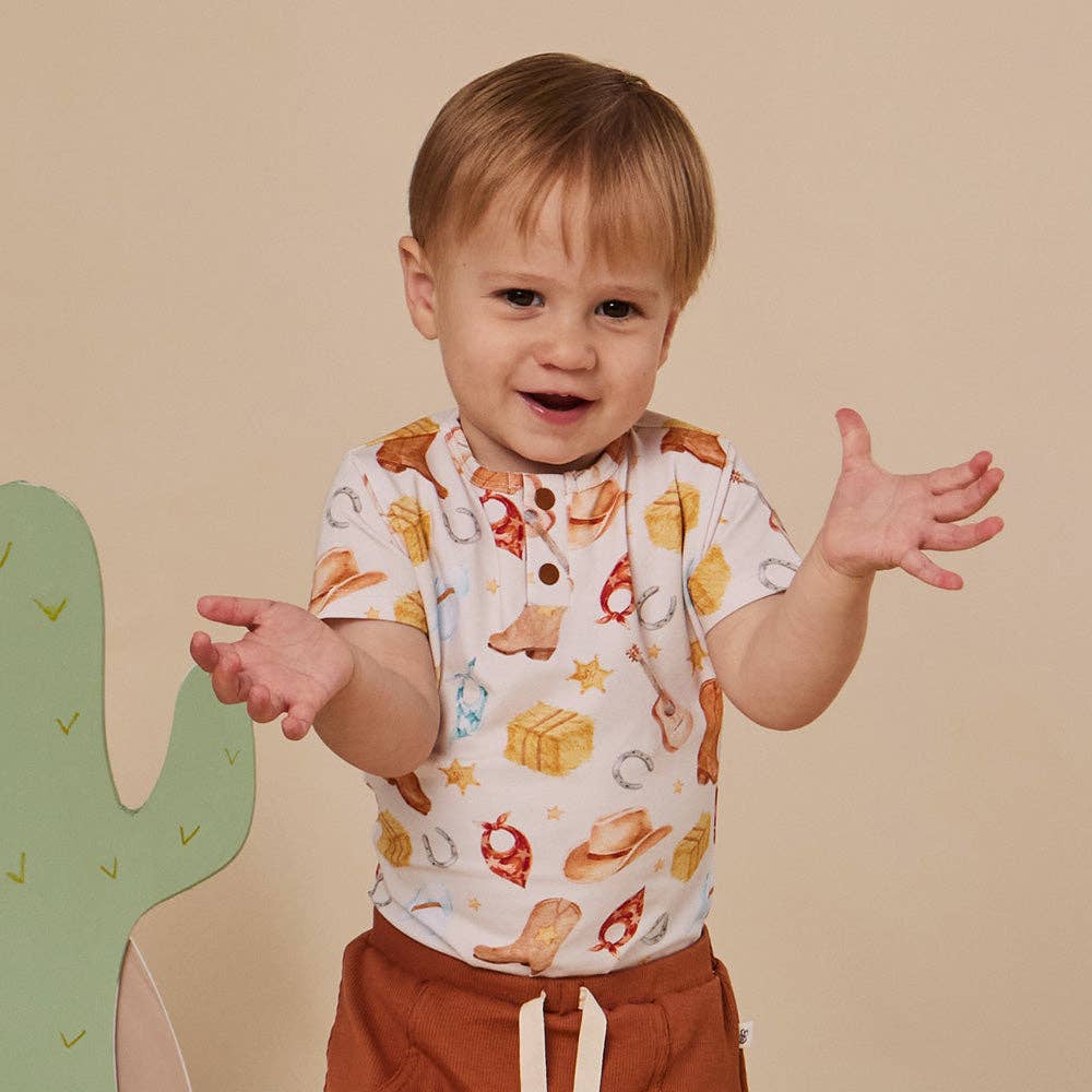 Cowboys Short Sleeve Organic Bodysuit