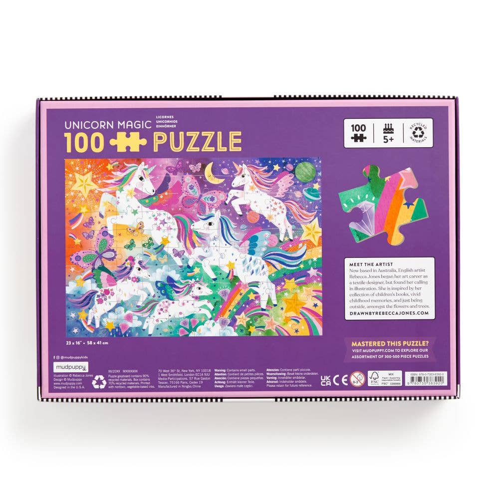Mudpuppy 100 Pc Puzzle - Unicorn Magic