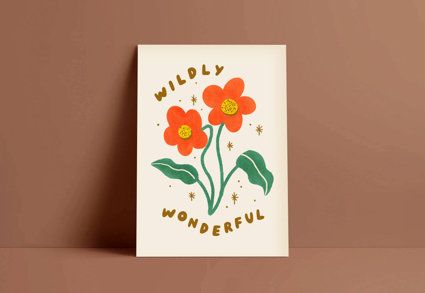 Wildly Wonderful Flower Print - Cute Positive Wall Art Kid's