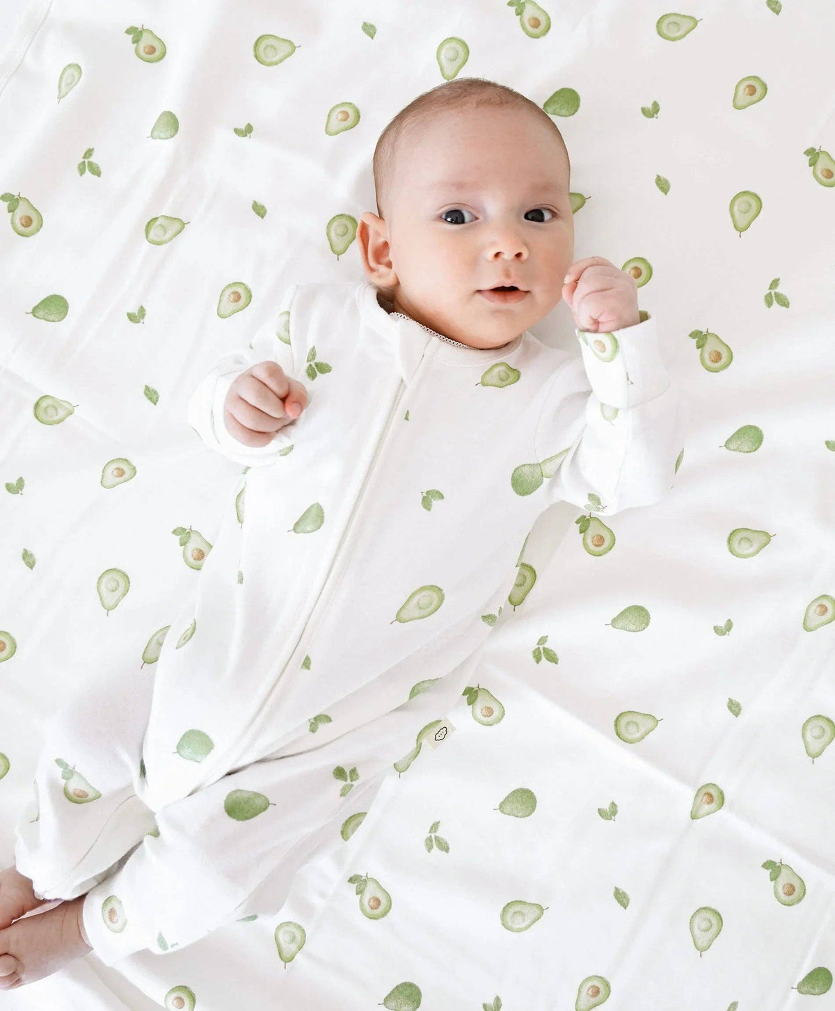 Organic Cotton Baby Swaddle Wrap - Avocados