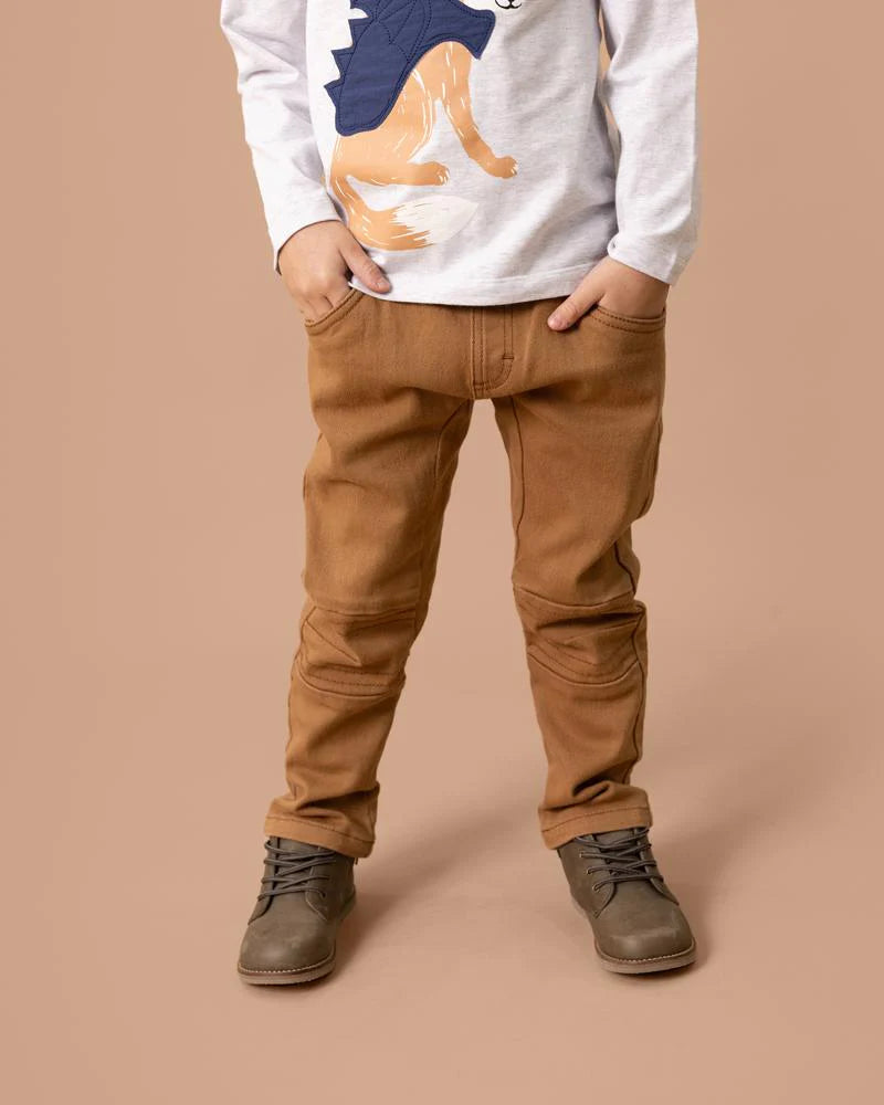 Boys Tan Twill Pants