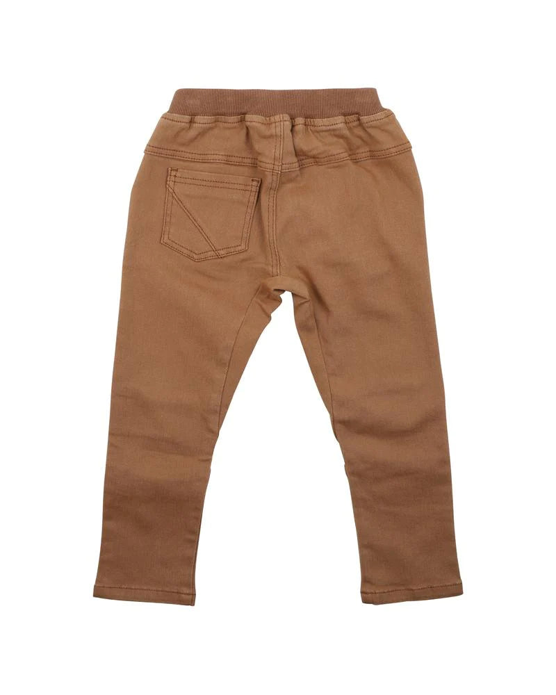 Boys Tan Twill Pants