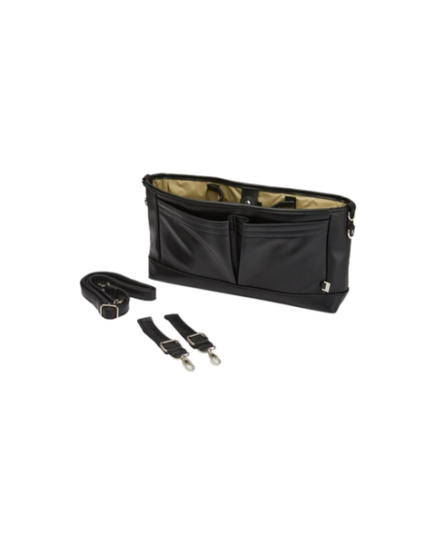 Faux Leather Stroller Organiser/Pram Caddy - Black