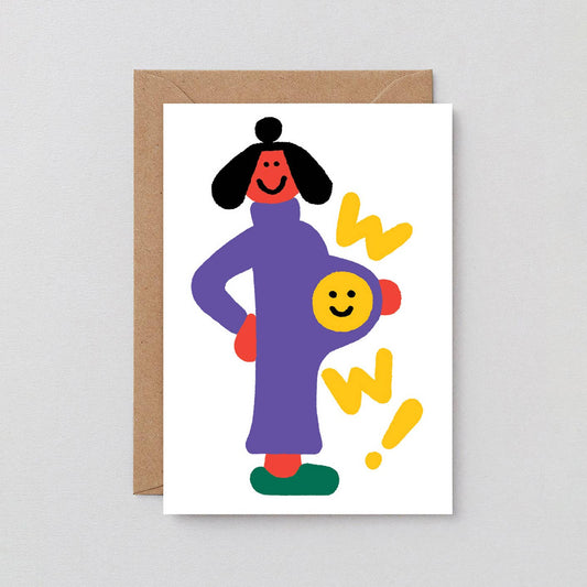 Wow! New Baby Greetings Card