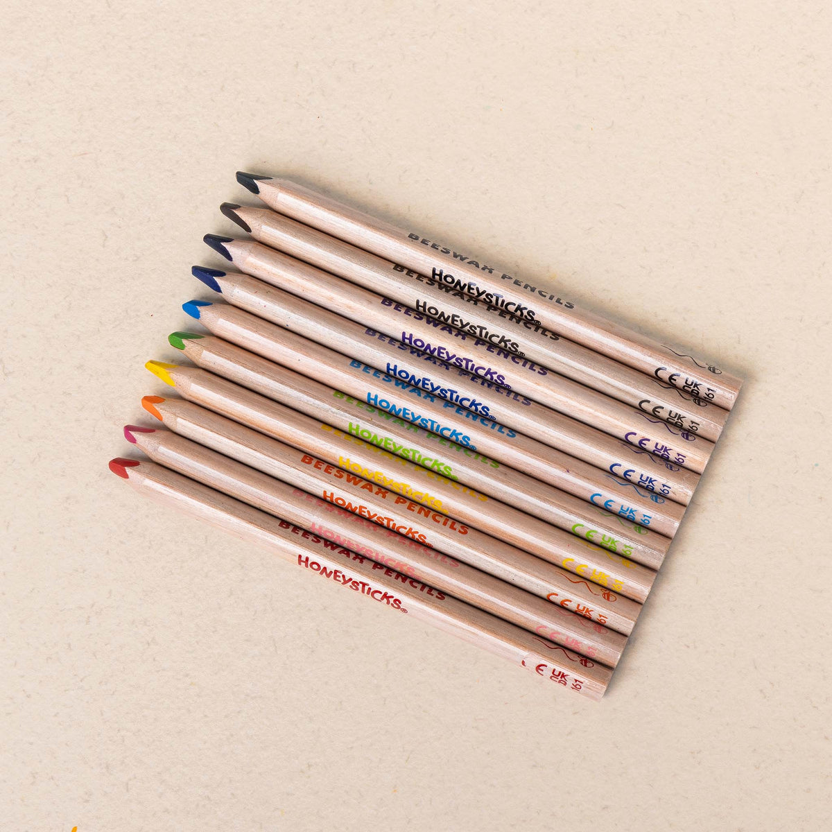 Honeysticks 3-in-1 Beeswax Pencils Jumbo Triangles 10pk