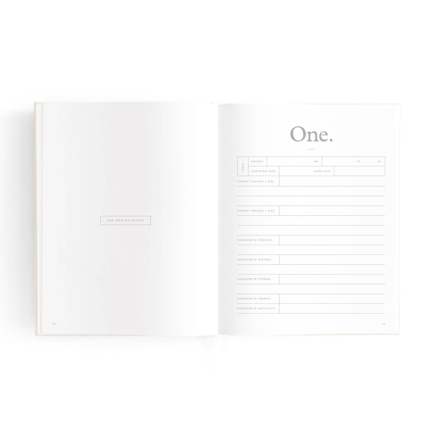 Mini Baby Book - Oatmeal