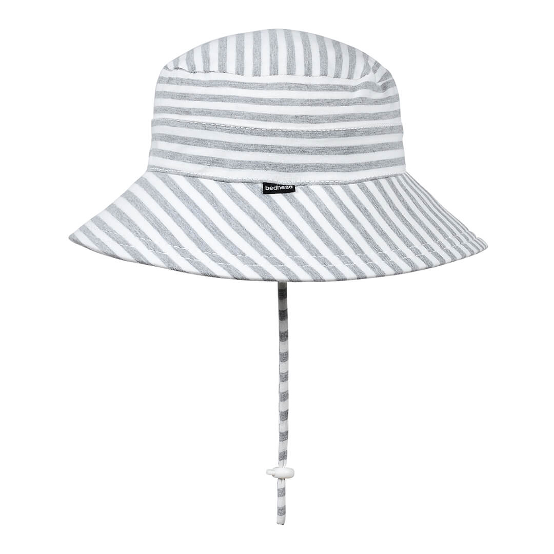 Classic Bucket Sun Hat - Grey Stripe