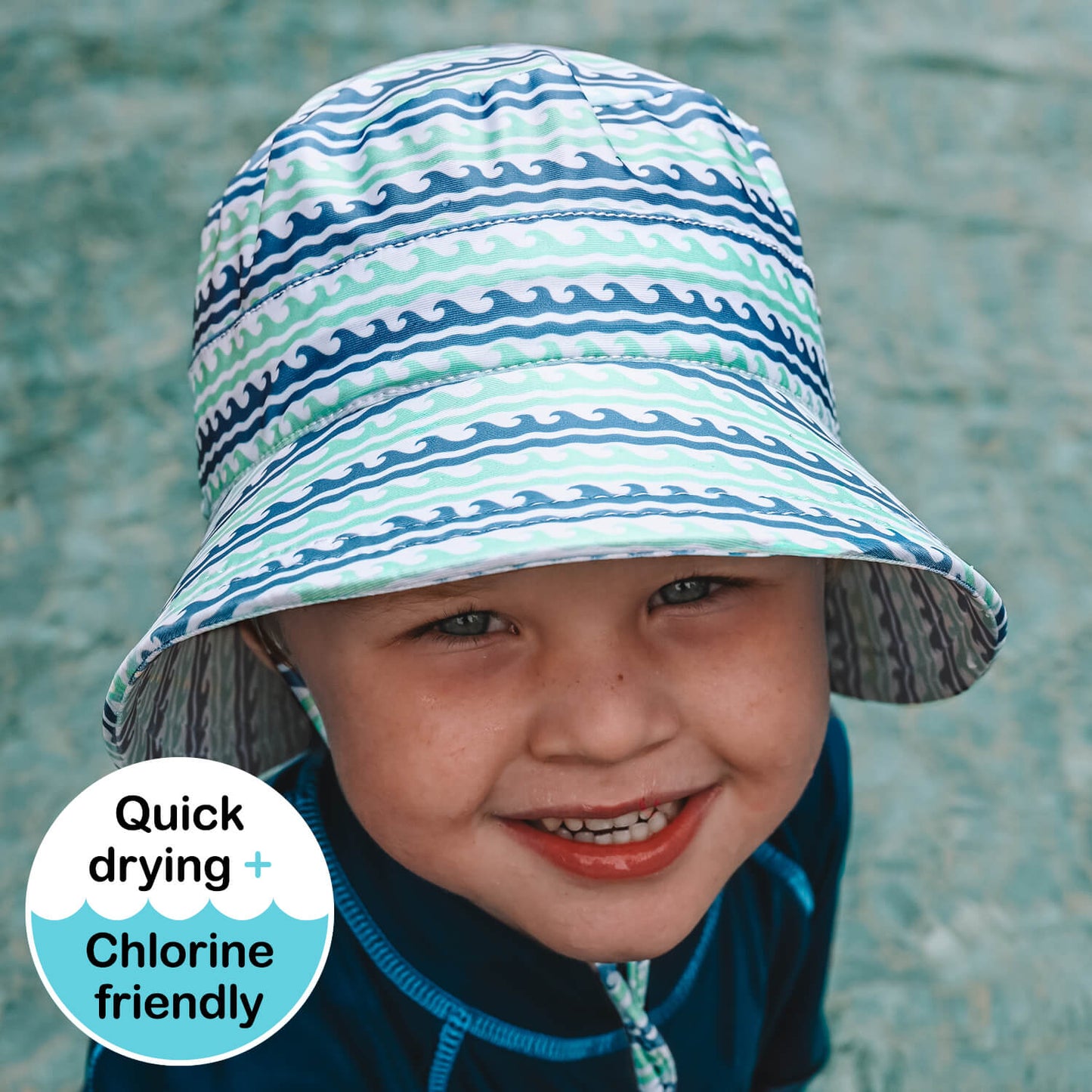 Classic Swim Bucket Beach Hat - Riptide