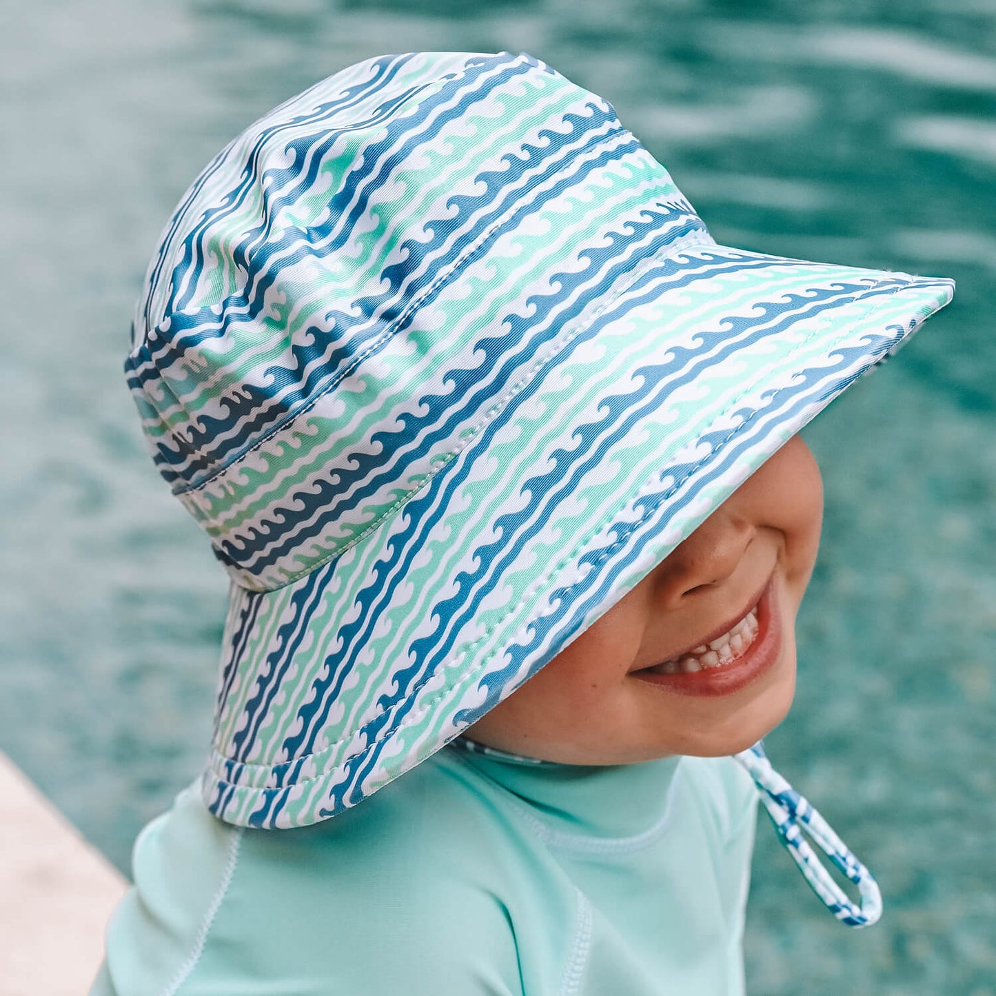 Classic Swim Bucket Beach Hat - Riptide
