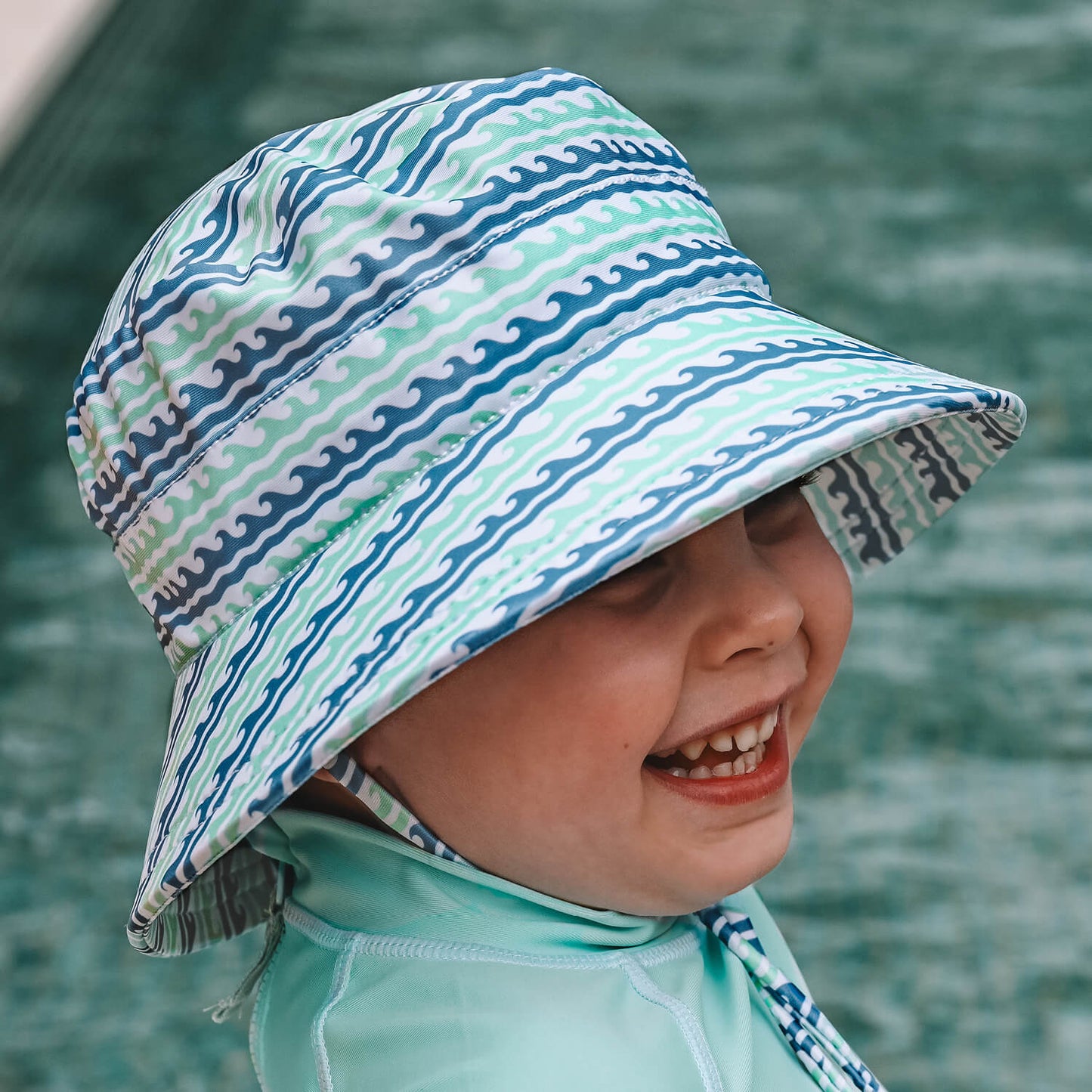 Classic Swim Bucket Beach Hat - Riptide