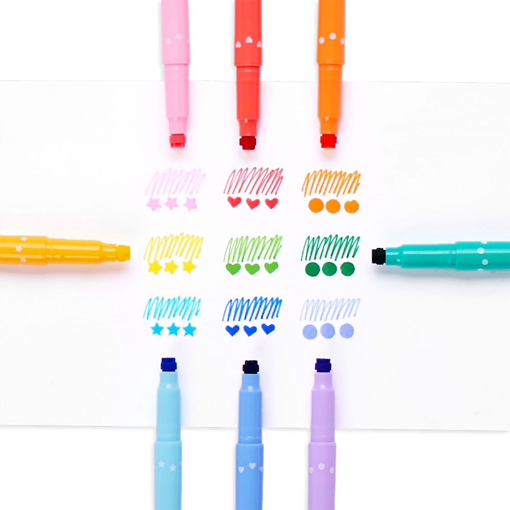 Ooly Double Ended Markers – Confetti Stamp