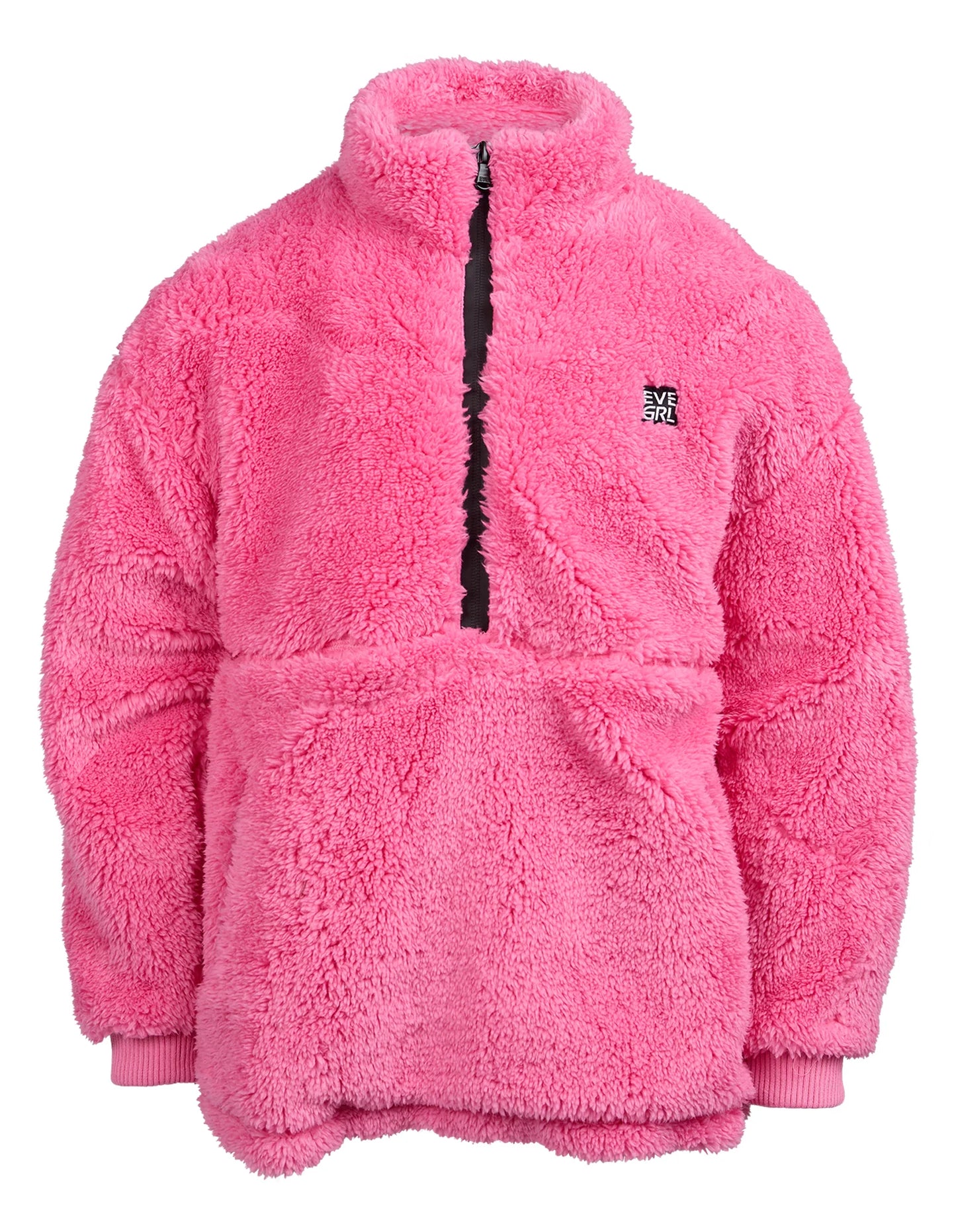 Cozy Quarter Zip Teddy Jumper - Pink
