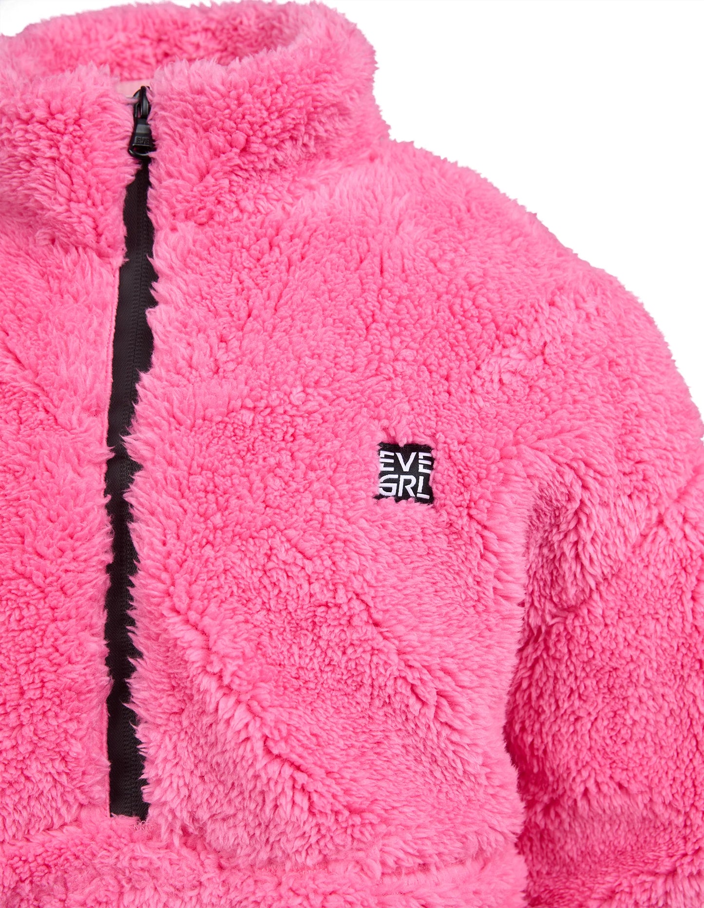 Cozy Quarter Zip Teddy Jumper - Pink