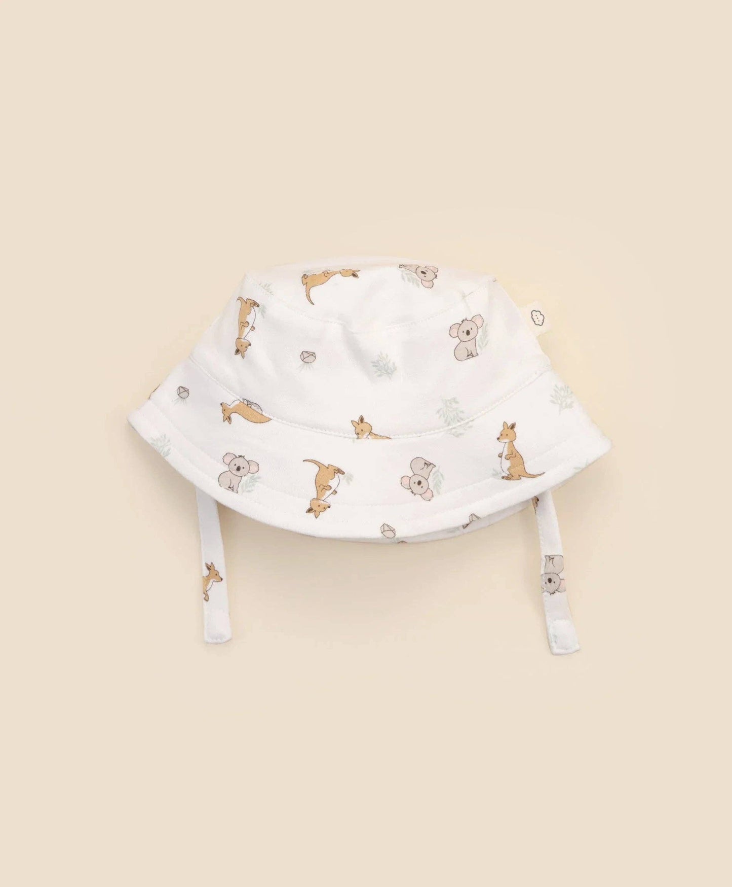 Organic Cotton Bucket Sun Hat - Kangaroo & Koala