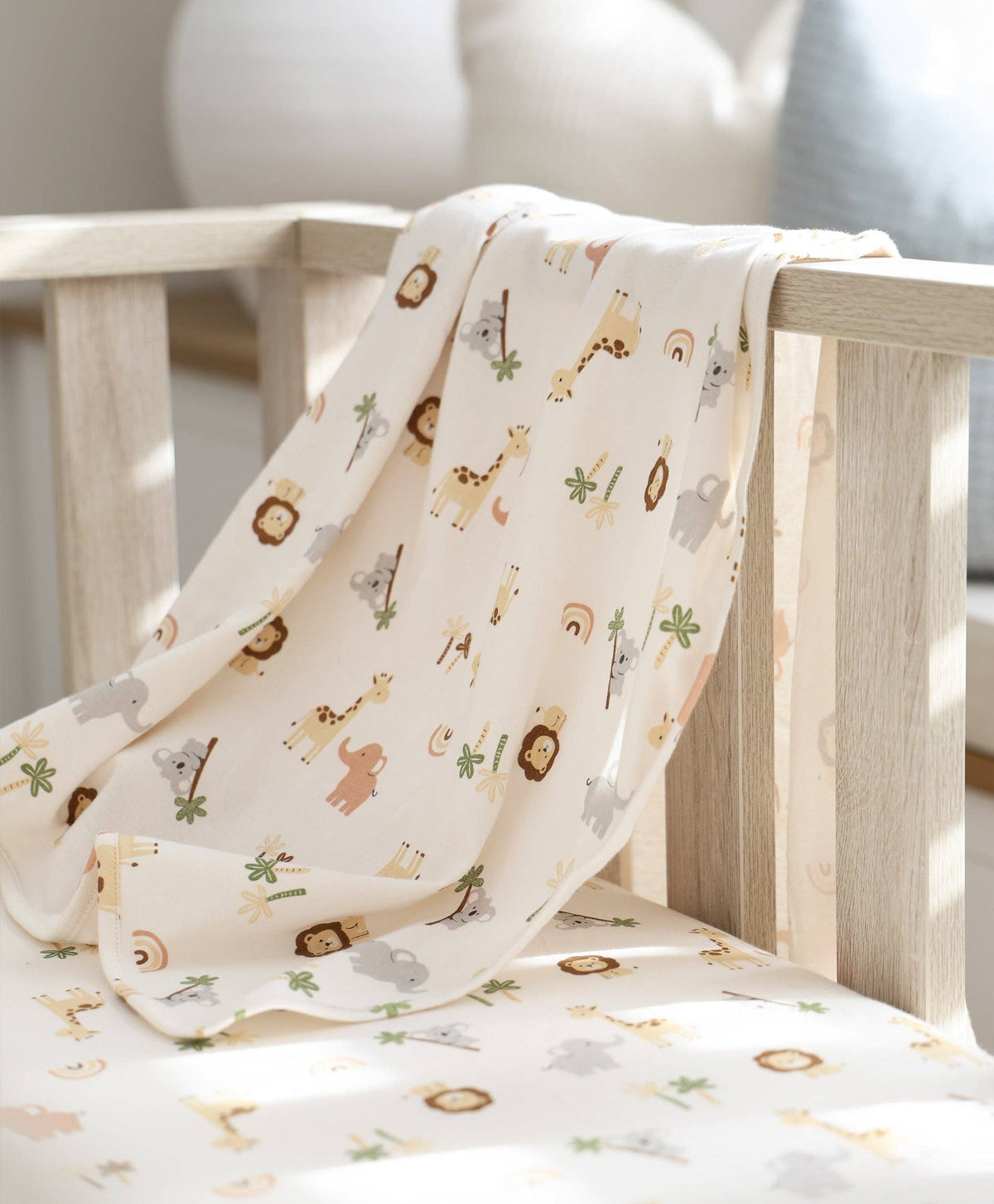 Organic Cotton Swaddle Wrap - Zoo