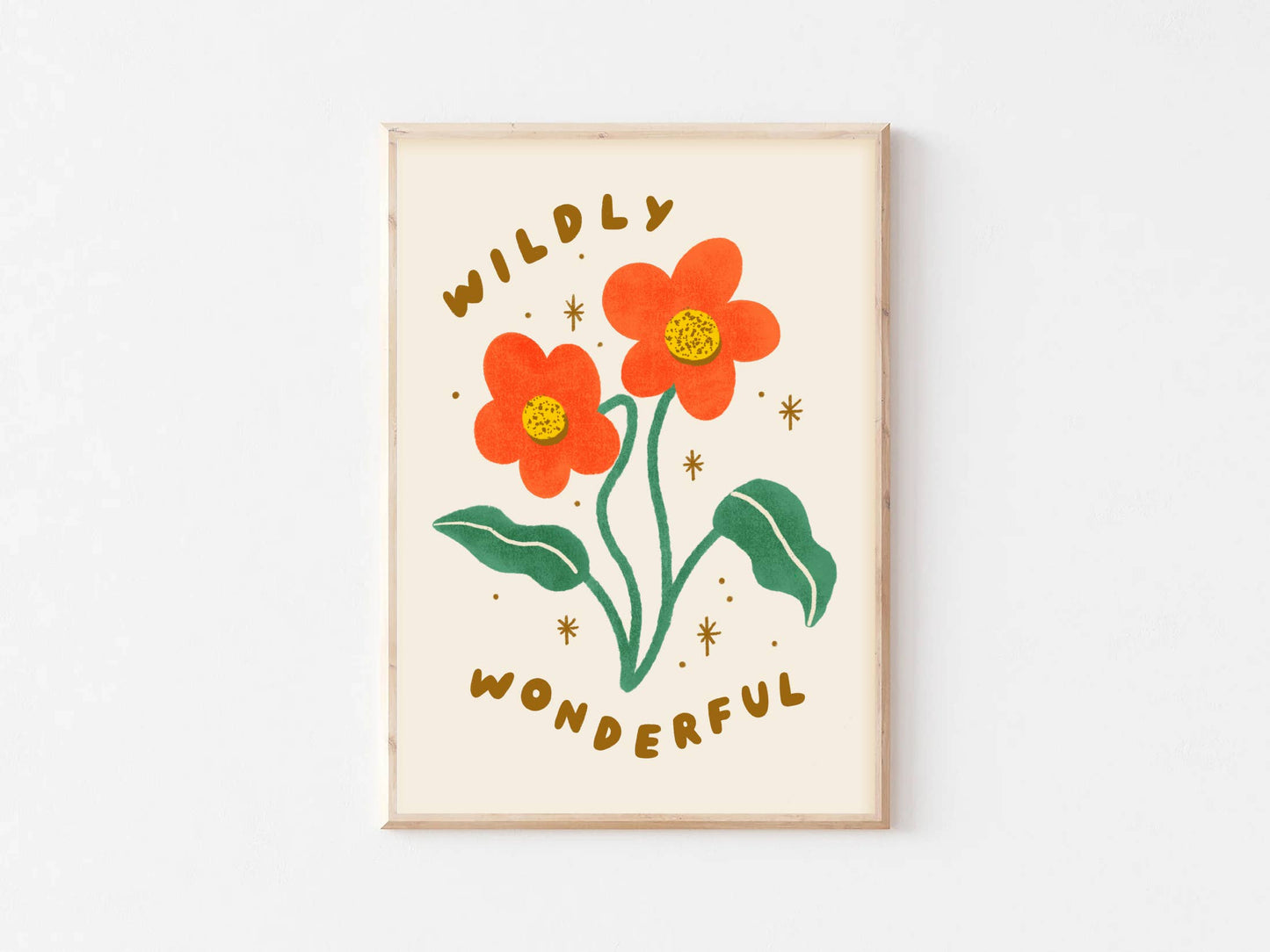 Wildly Wonderful Flower Print - Cute Positive Wall Art Kid's