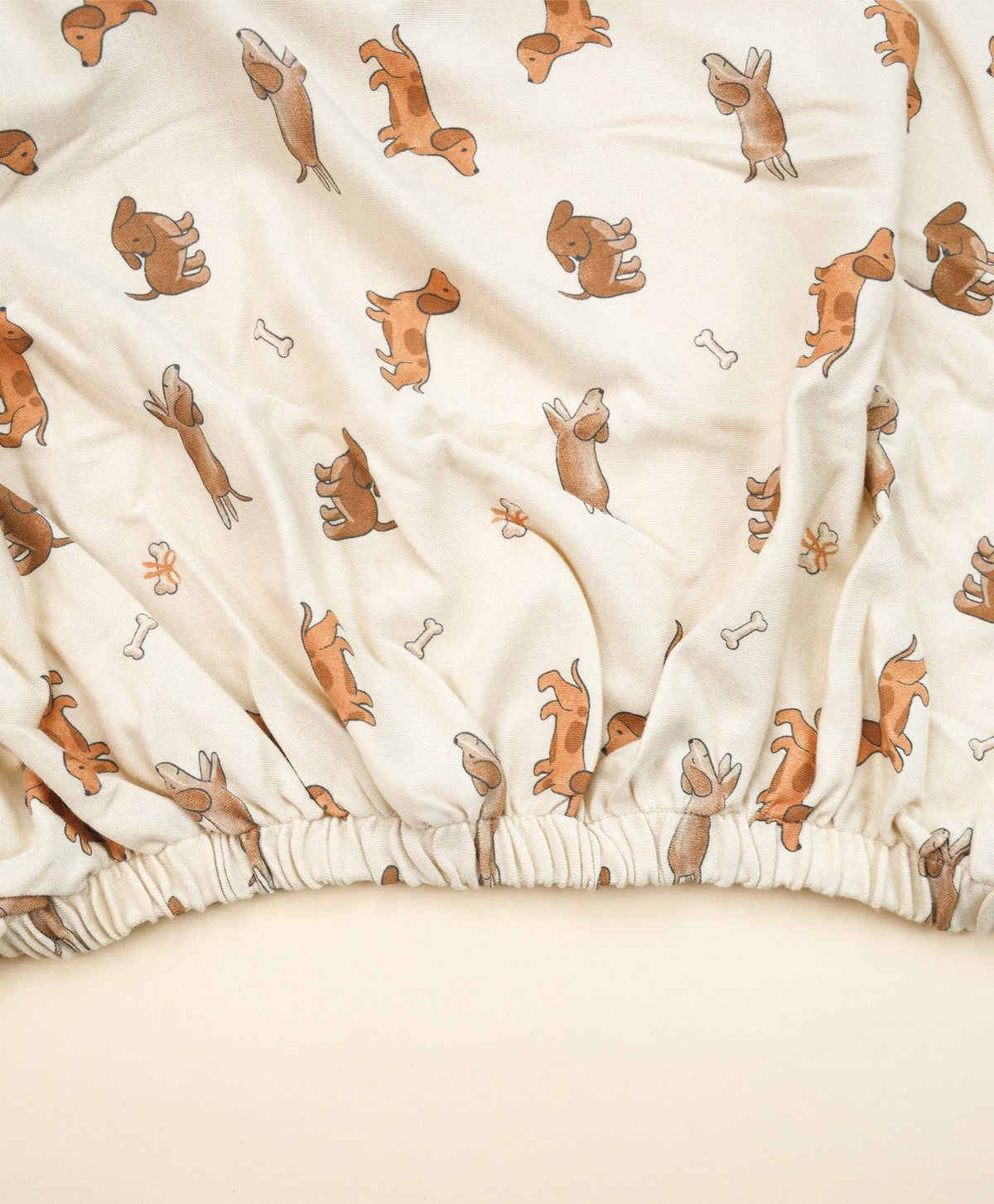 Organic Cotton Cot Sheet - Dachshund Dog