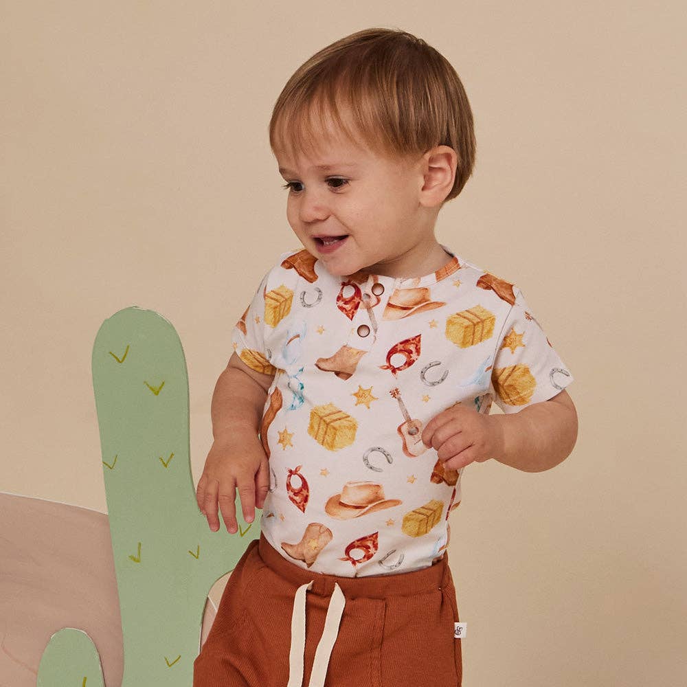 Cowboys Short Sleeve Organic Bodysuit