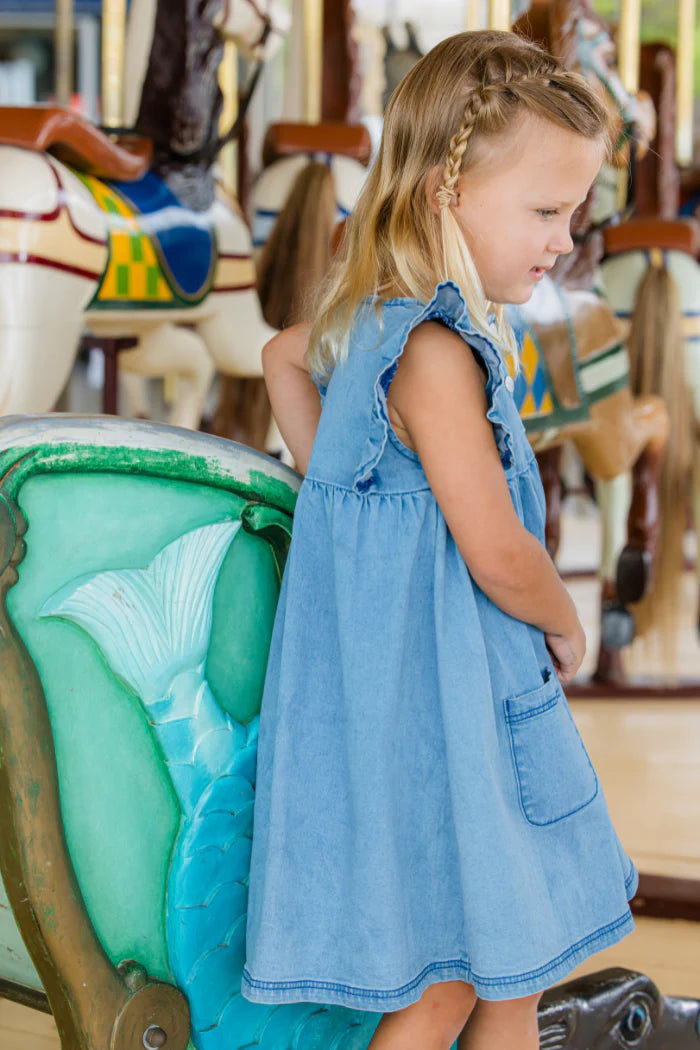 Denim Frill Dress