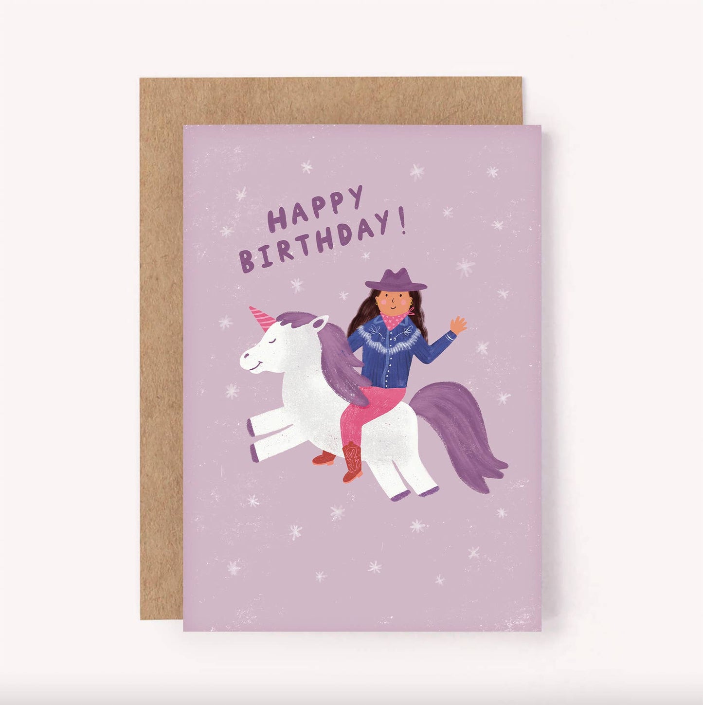 Cowgirl Unicorn Birthday Card