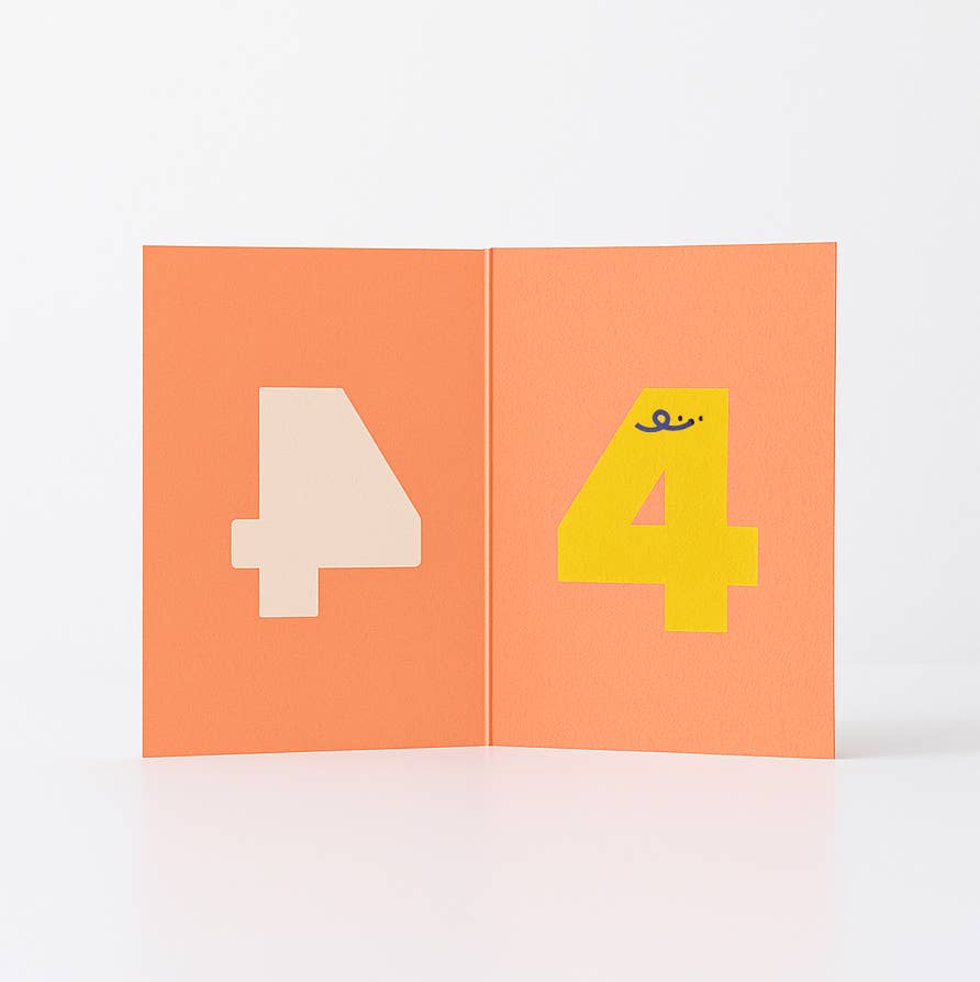 Age  4 - Fun Happy Birthday Card
