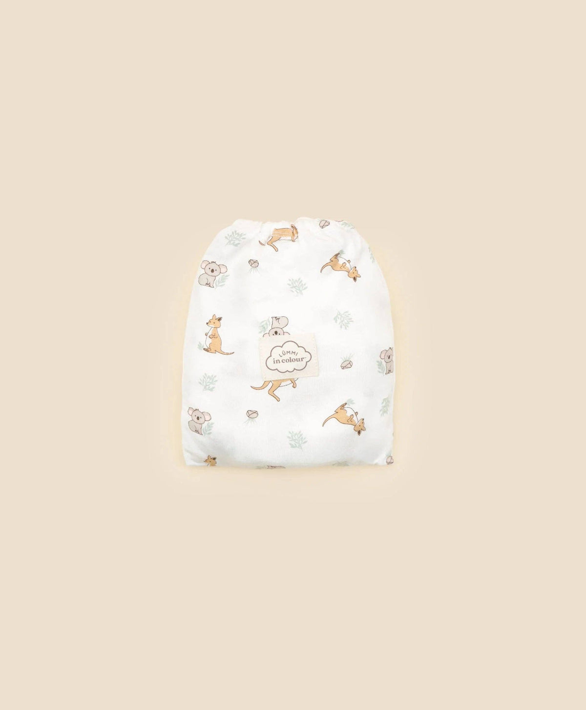 Organic Cotton Bassinet Sheet - Kangaroo & Koala