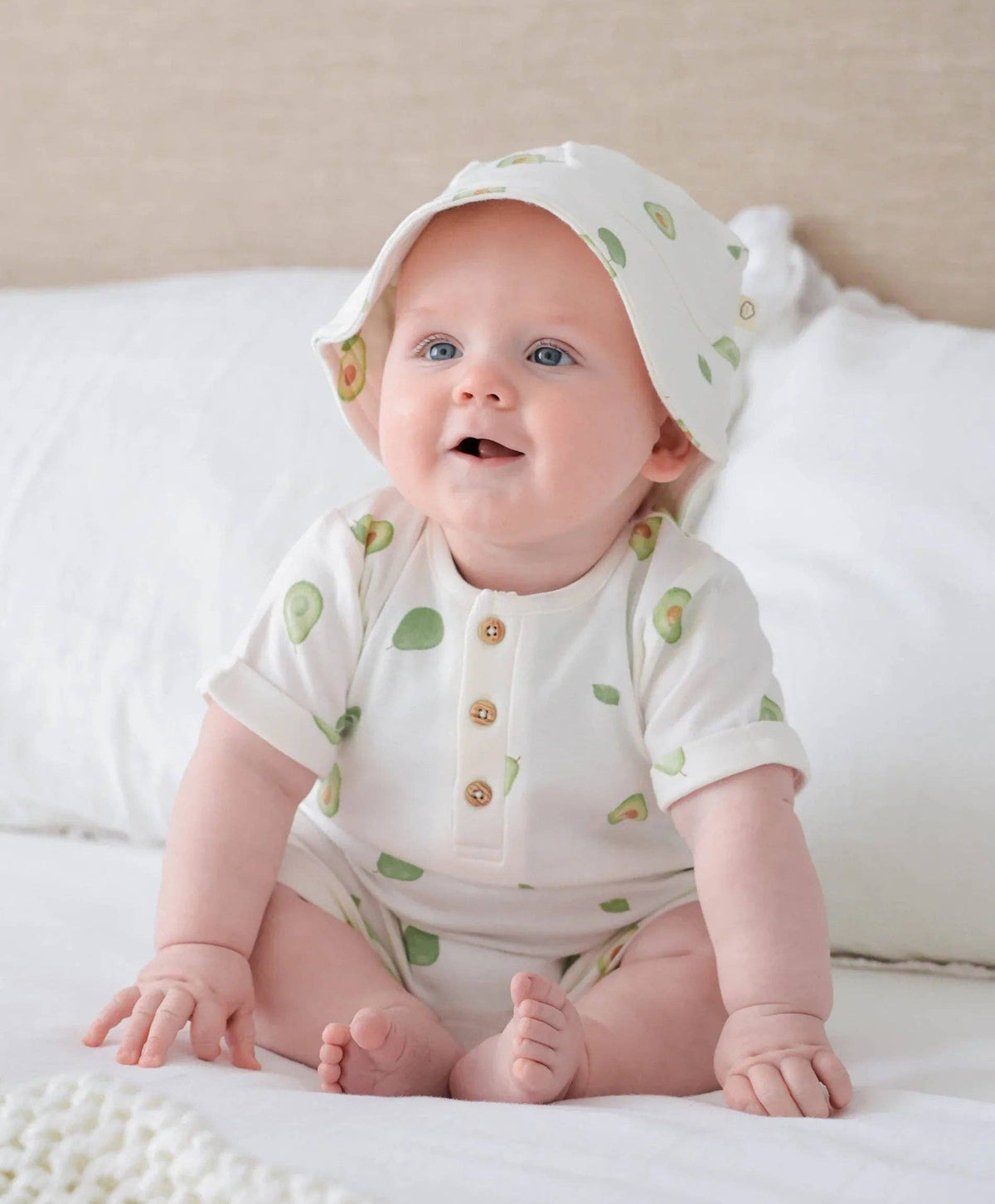 Organic Cotton Romper - Avocados