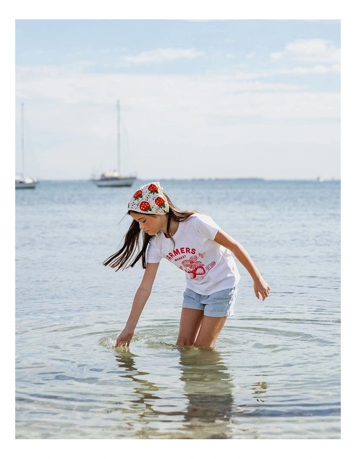 Farmer's Market Tee in White (Size 8-16)