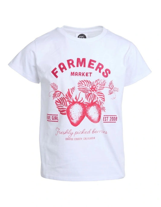 Farmer's Market Tee in White (Size 8-16)