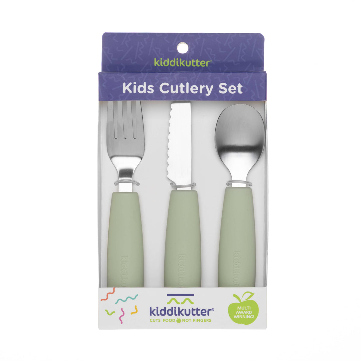 KiddiKutter Cutlery Set Sage