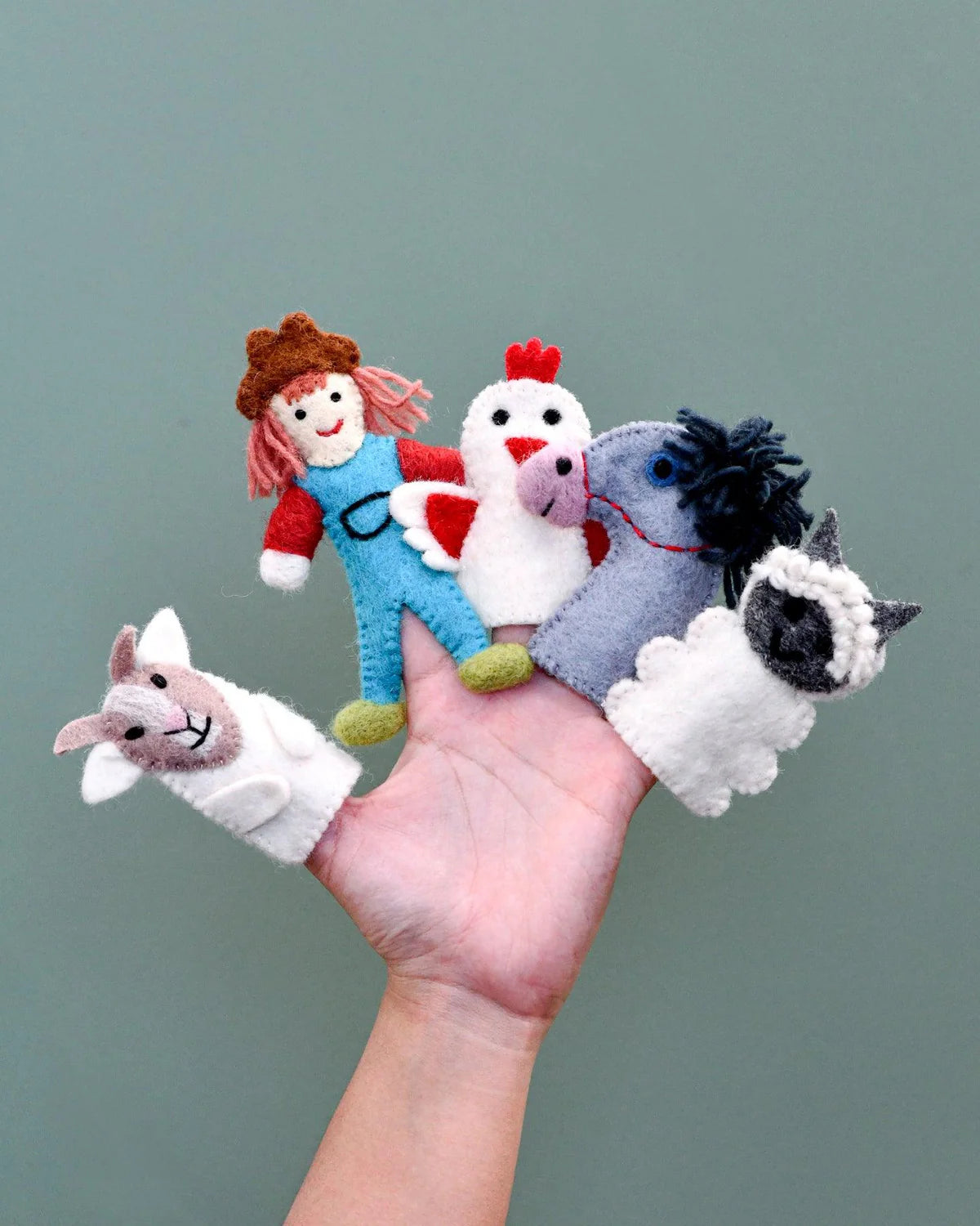 Old MacDonald Farm Animals Finger Puppet Set