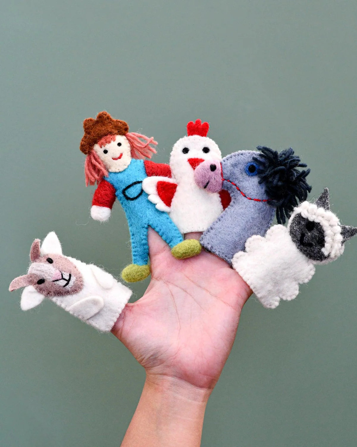 Old MacDonald Farm Animals Finger Puppet Set
