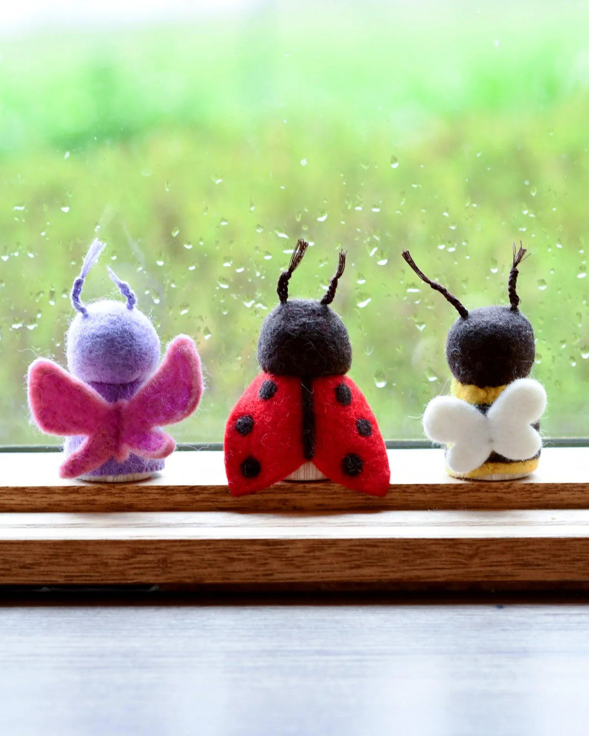 Bugs Peg Doll Set - Butterfly, Bee & Ladybug