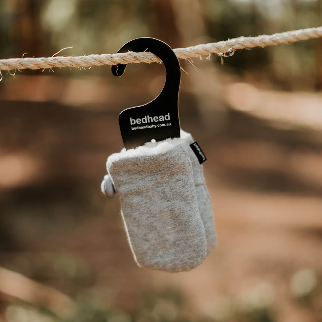 Fleecy Baby Mitten - Grey Marle