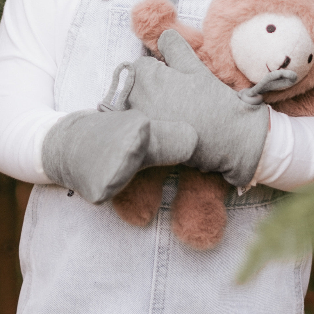 Fleecy Baby Mitten - Grey Marle