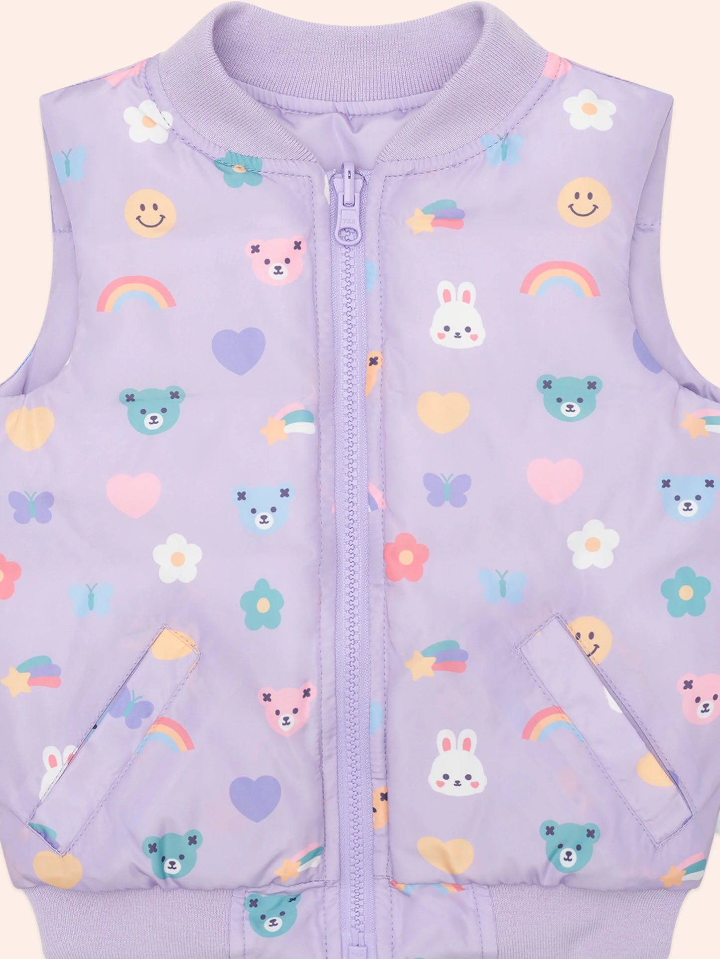 Hux Emoji Reversible Puffer Vest