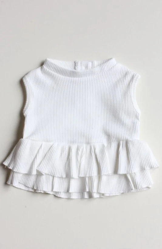 Wild Hearts Rib Top in Ivory