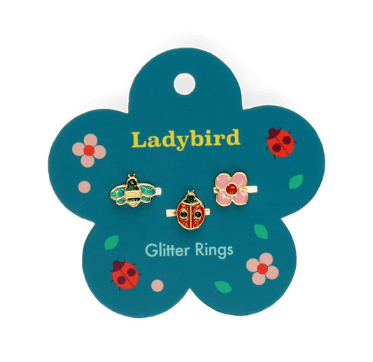 Ladybird Glitter Rings