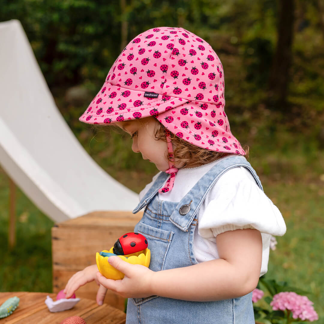 Legionnaire Flap Sun Hat - Ladybug