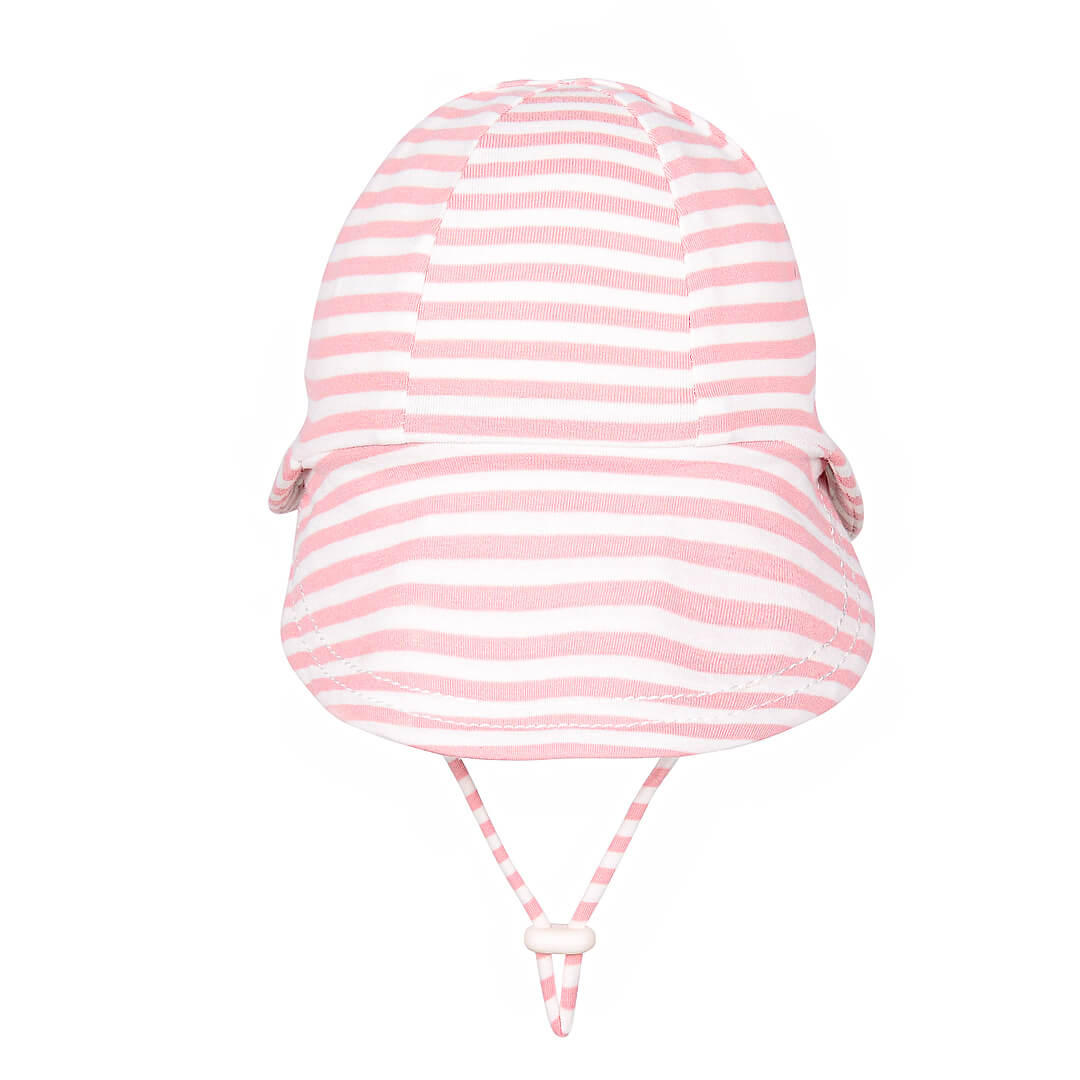 Legionnaire Flap Sun Hat - Pink Stripe
