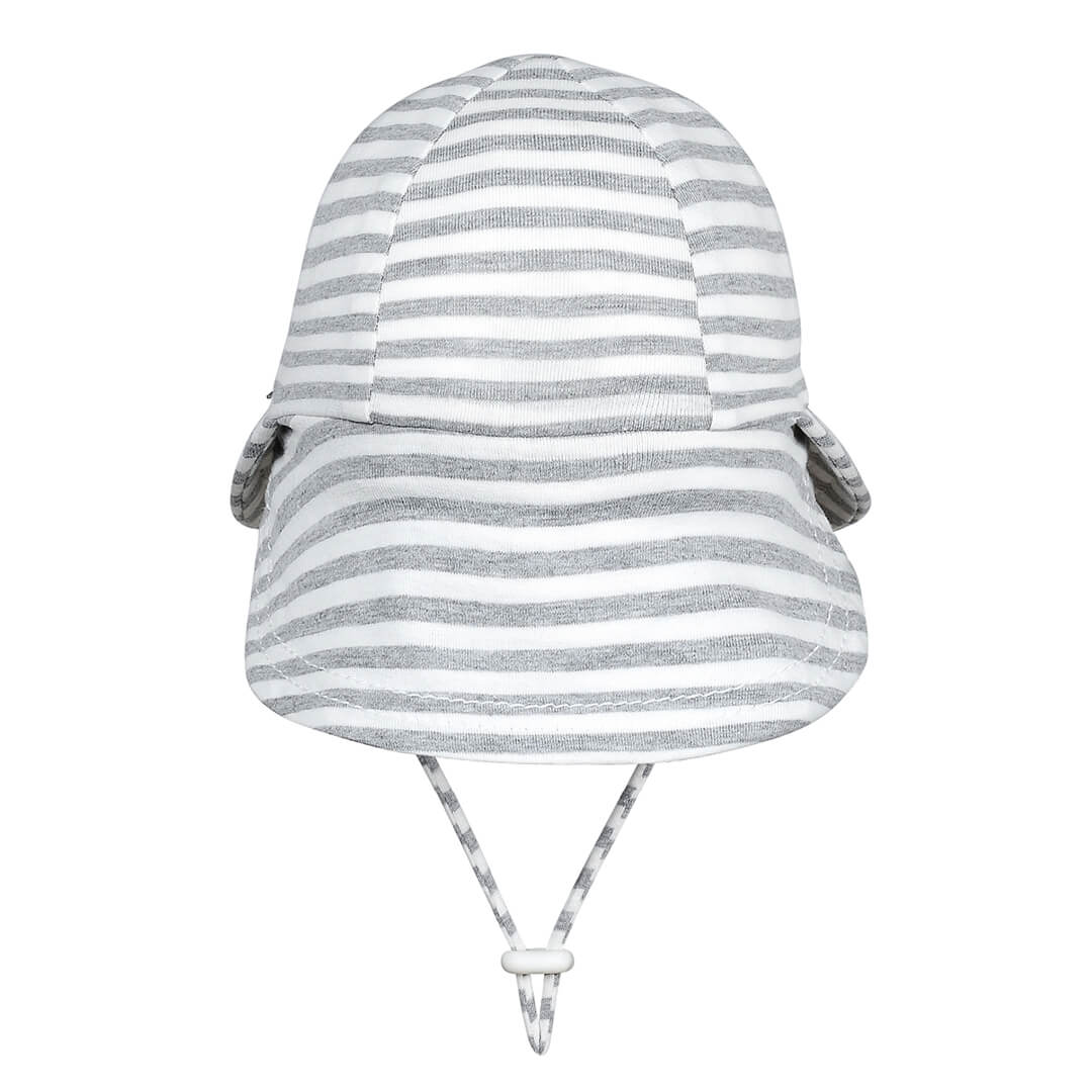Legionnaire Flap Sun Hat - Grey Stripe