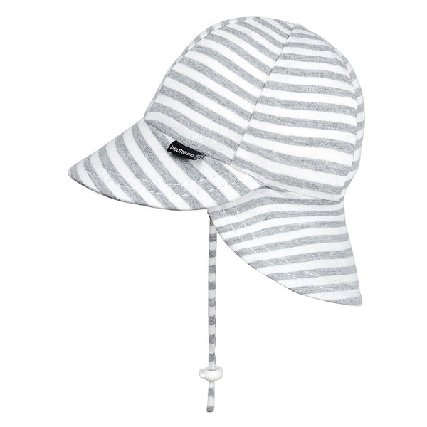 Legionnaire Flap Sun Hat in Grey Stripe