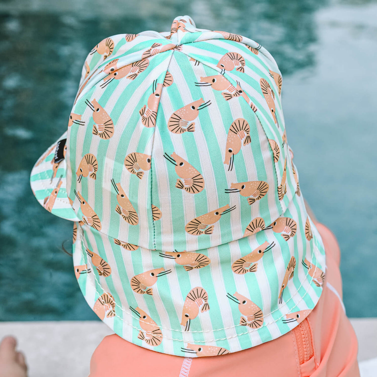 Swim Legionnaire Flap Beach Hat - Lil' Shrimp
