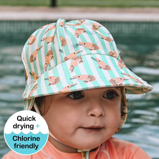 Swim Legionnaire Flap Beach Hat - Lil' Shrimp