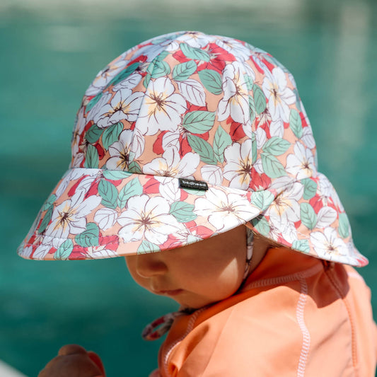 Beach Legionnaire Flap Hat - Hibiscus
