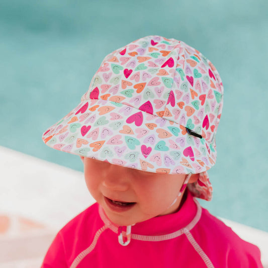 Baby Swim Legionnaire Flap Beach Hat - Sweetheart