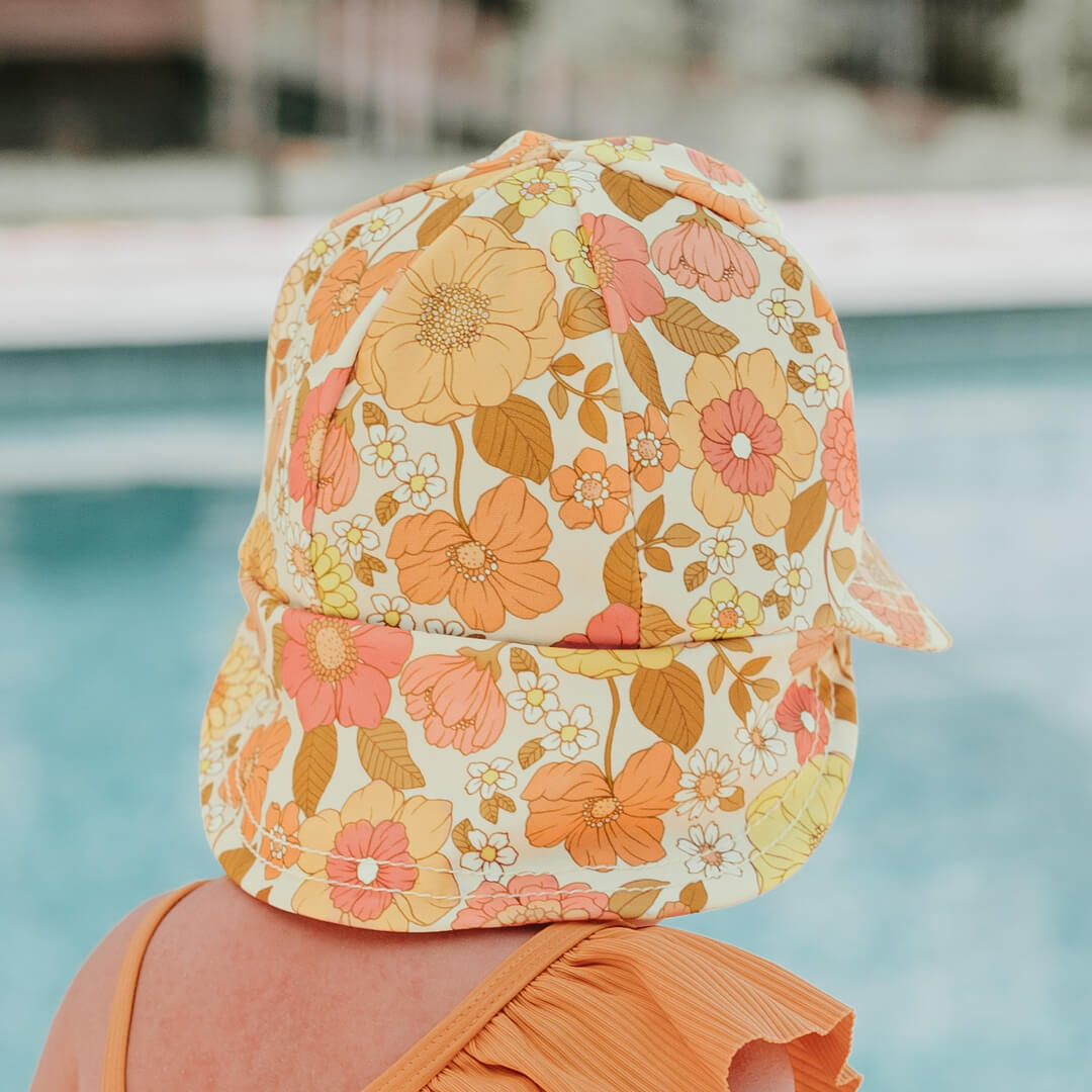 Legionnaire Flap Beach Hat - Floral Tallulah